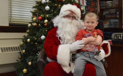 Talking to Santa for the first time…